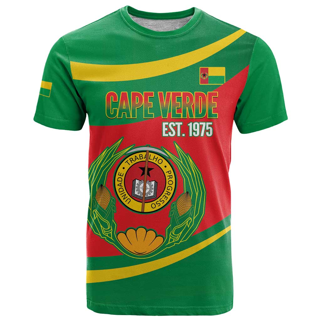Cape Verde 1975-1992 T-Shirt Unidade Trabalho Progresso Graphic Tee