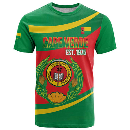Cape Verde 1975-1992 T-Shirt Unidade Trabalho Progresso Graphic Tee