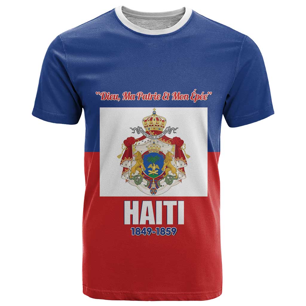 Personalised Second Empire of Haiti 1849-1859 T-Shirt Anpi an Ayiti Flag Style Graphic Tee