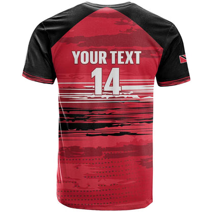 Custom Trinidad and Tobago Football T-Shirt 2025 Grunge Version Graphic Tee