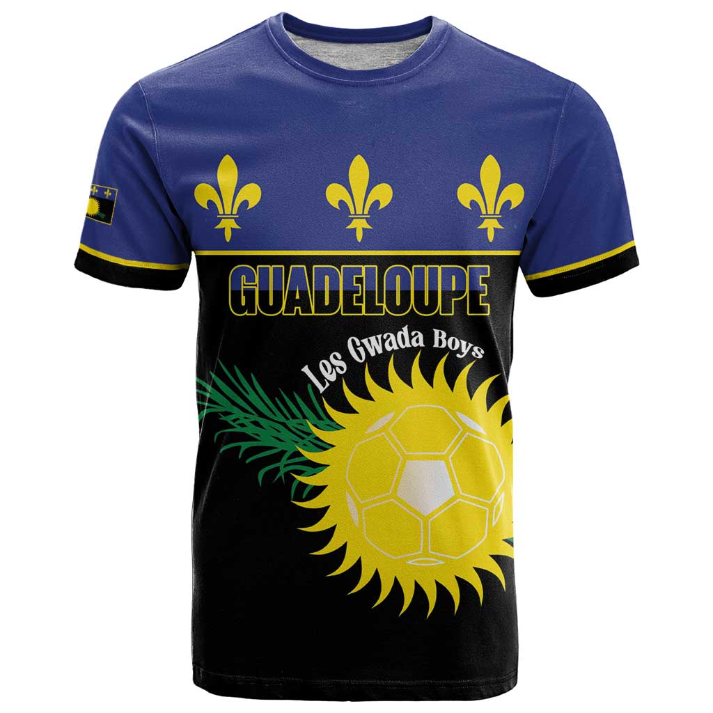 Custom Guadeloupe Football T-Shirt Allez Gwada Boys Graphic Tee