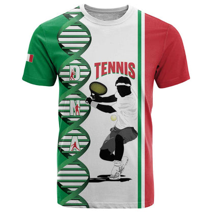 Personalised Italy Tennis T-Shirt Its In My DNA Graphic Tee
