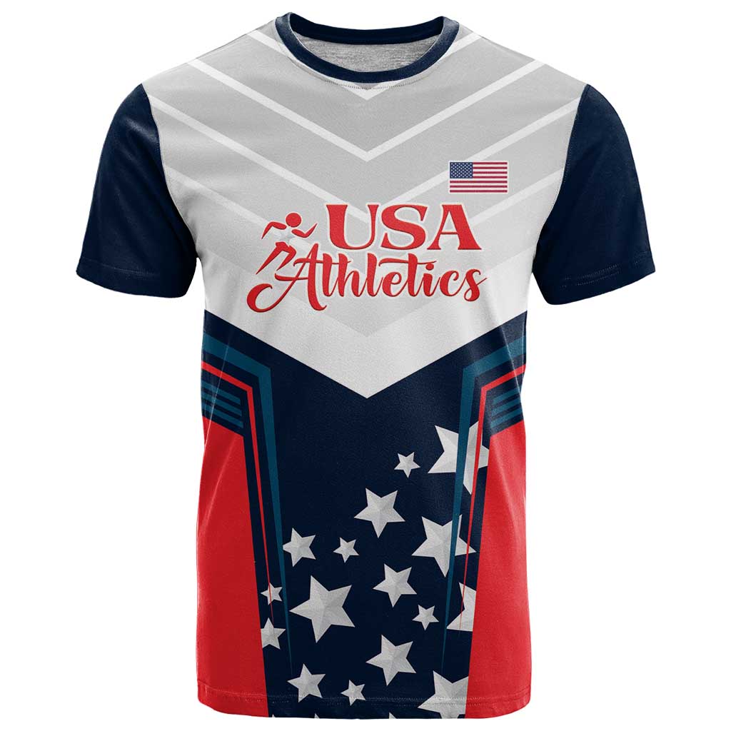 Custom USA Athletics T-Shirt 2024 United States Champions Proud Graphic Tee