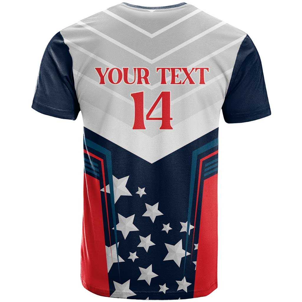 Custom USA Athletics T-Shirt 2024 United States Champions Proud Graphic Tee