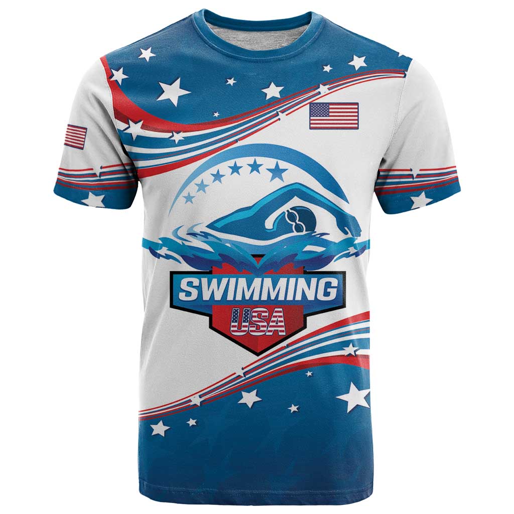Personalized USA Swimming T-Shirt 2024 We Are The Champions Graphic Tee