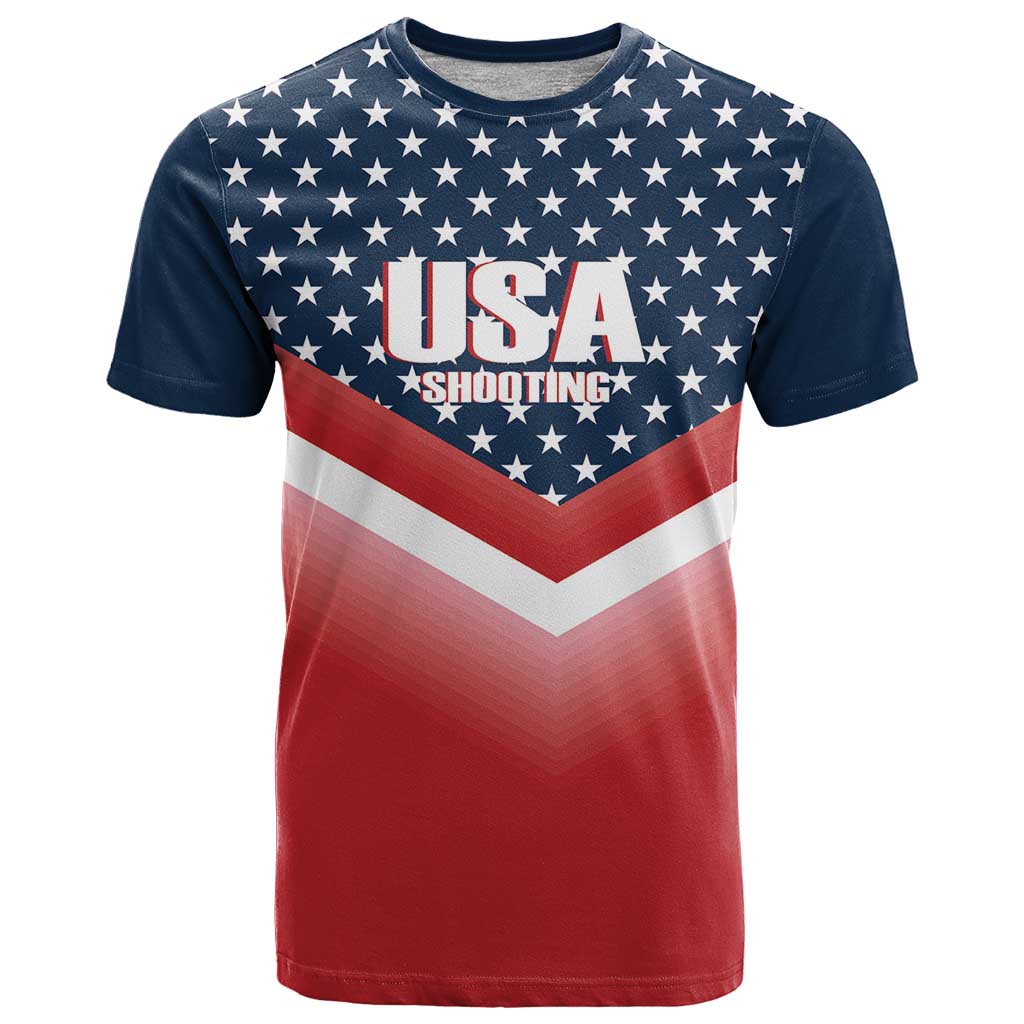 Custom USA Shooting T-Shirt 2024 Sporty Style Graphic Tee