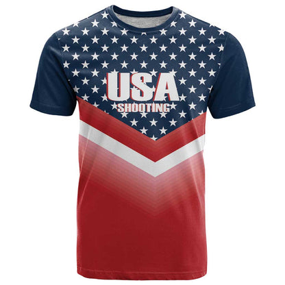 Custom USA Shooting T-Shirt 2024 Sporty Style Graphic Tee
