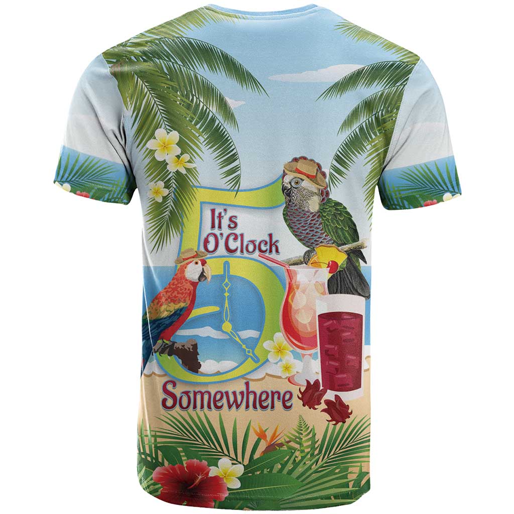 Guyana Christmas T-Shirt Macaw Red-fan Parrot Tropical Vibes Graphic Tee