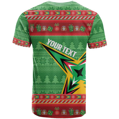 Personalized Guyana Cricket Christmas T-Shirt Amazon Warriors Merry Xmas Graphic Tee
