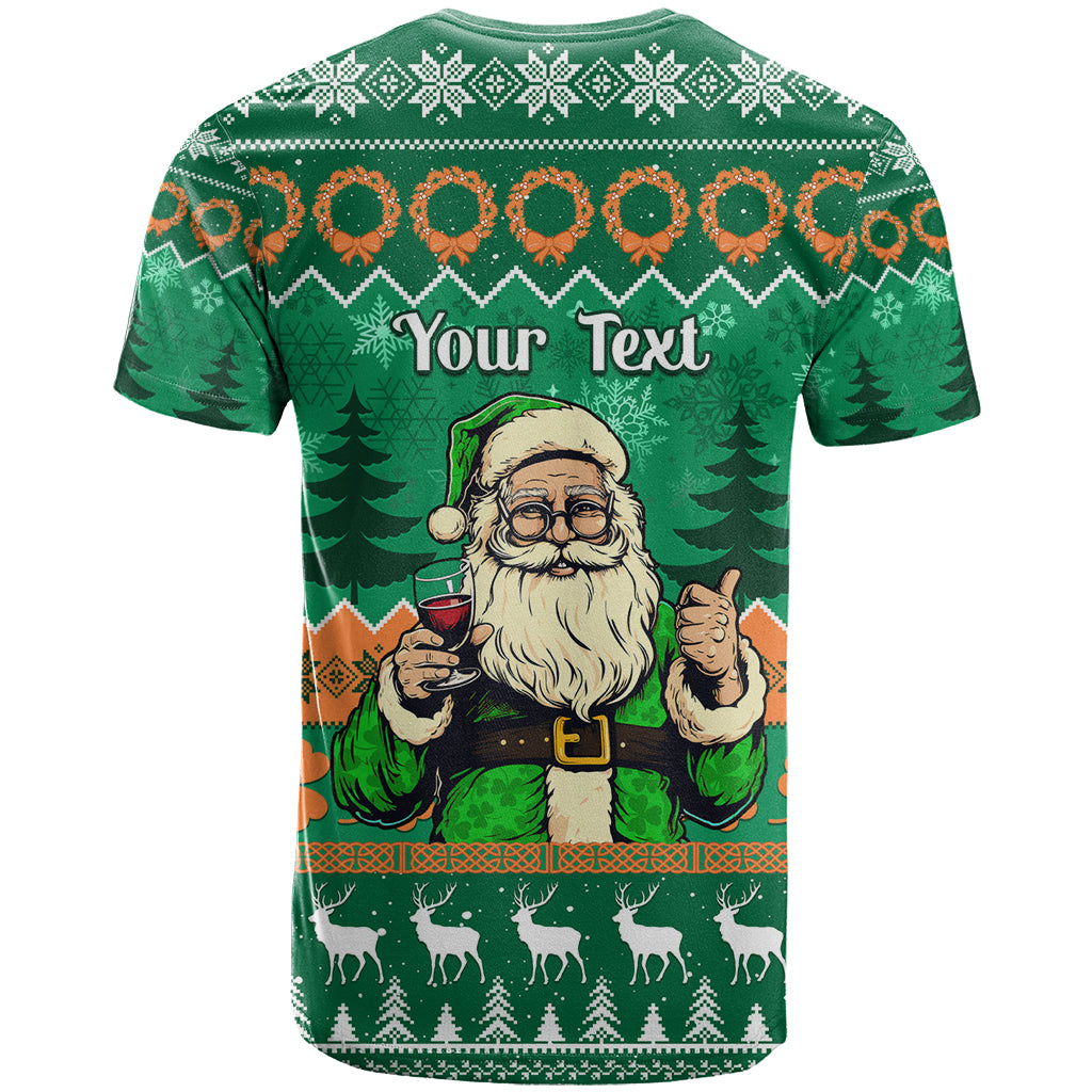 Personalised Ireland Christmas T-Shirt Irish Santa Claus Nollaig Shona Duit Graphic Tee