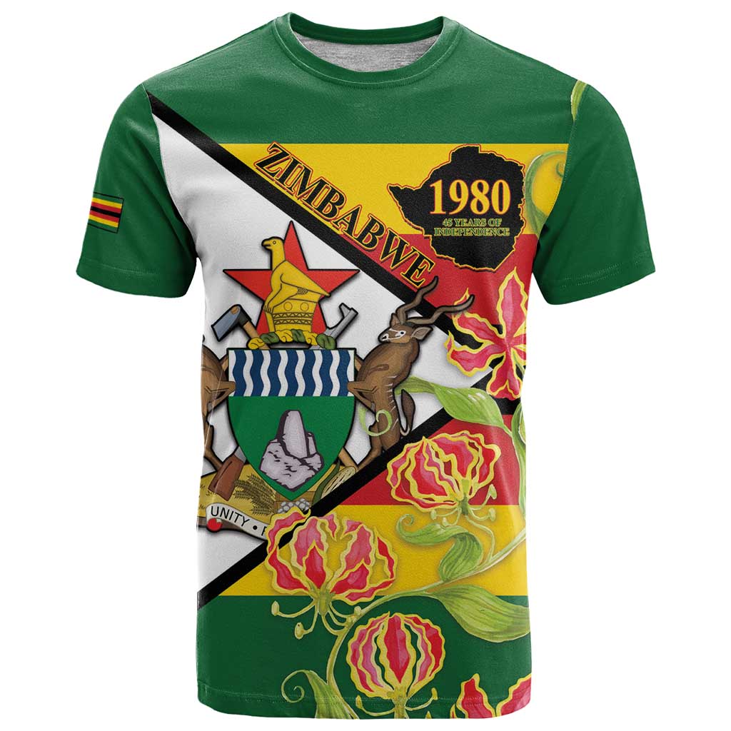 Zimbabwe Independence Day T-Shirt Happy 45 Years Of Independence Graphic Tee