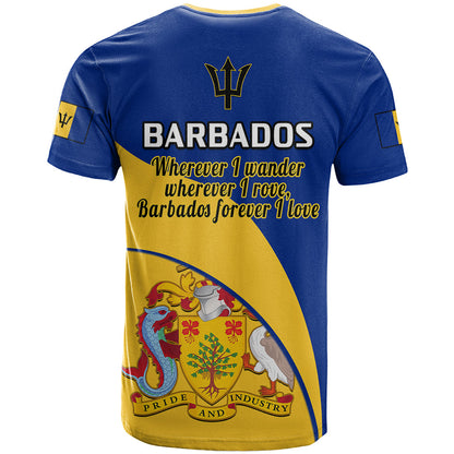 Barbados T-Shirt Barbadian Coat Of Arms Graphic Tee
