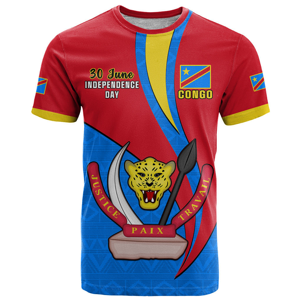 Personalised 30 June Democratic Republic of the Congo Independence Day T-Shirt Happy 63rd Anniversary Graphic Tee