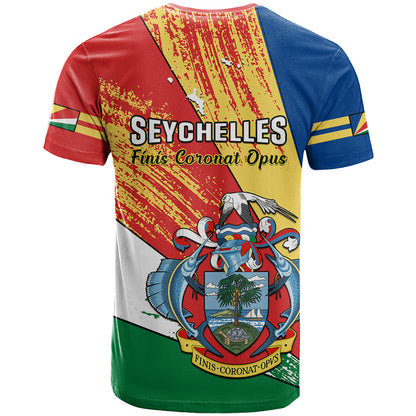 29 June Seychelles Independence Day T-Shirt Flag Style Graphic Tee
