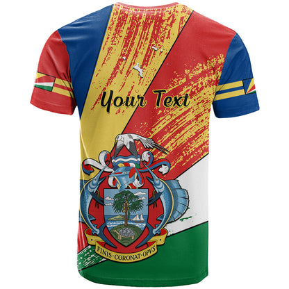 Personalised 29 June Seychelles Independence Day T-Shirt Flag Style Graphic Tee