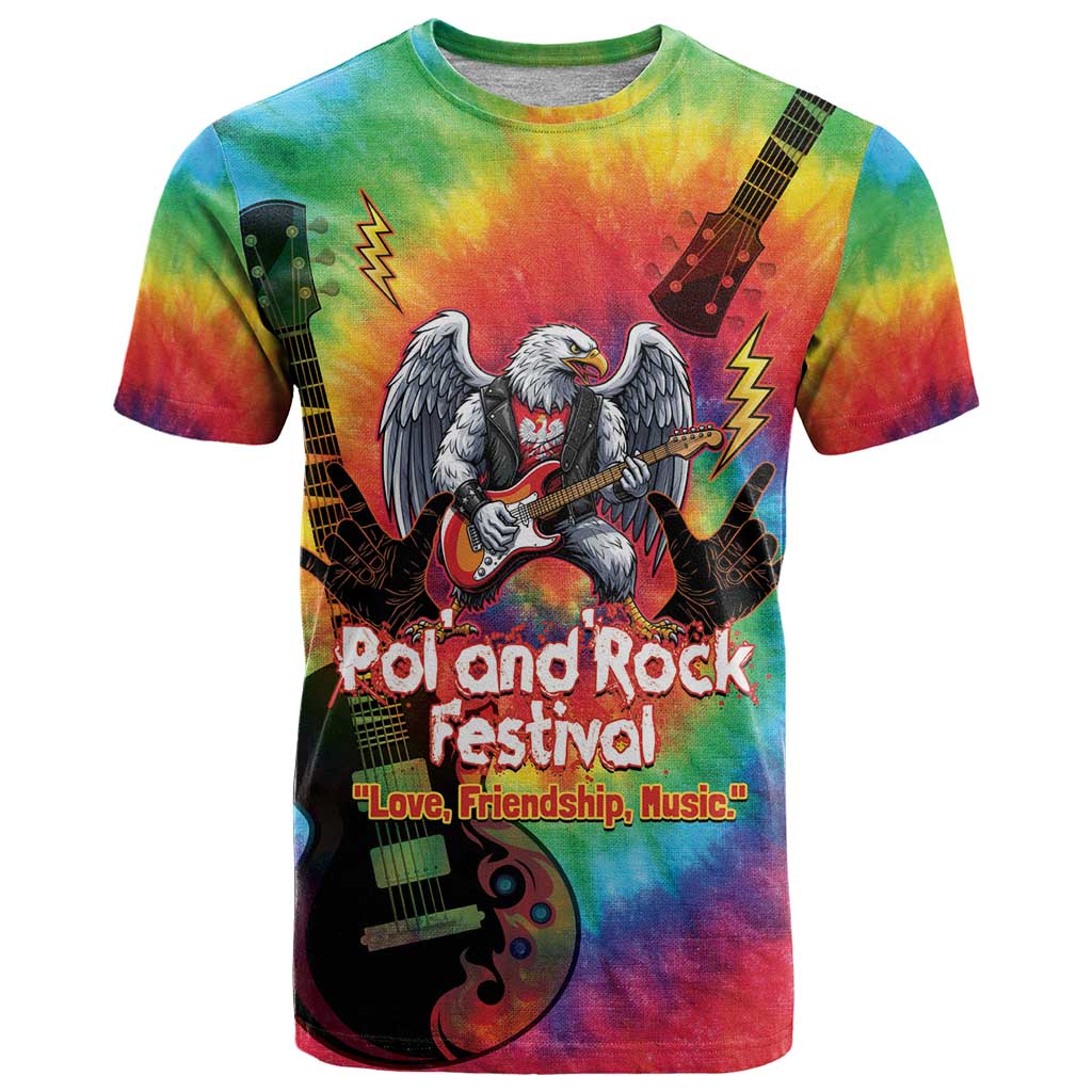 Rock Festival Poland T-Shirt Polska Eagle Mascot Tie Dye Vibes Graphic Tee