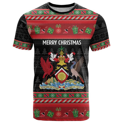 Trinidad And Tobago Christmas T-Shirt Merry Xmas Coat Of Arms Graphic Tee