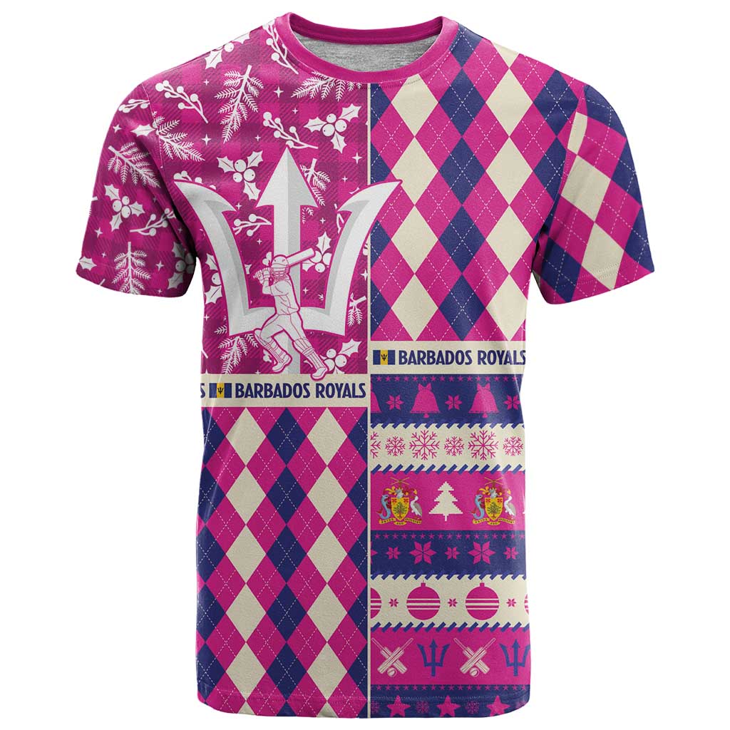 Personalized Barbados Cricket Christmas T-Shirt Merry Xmas Royals Graphic Tee