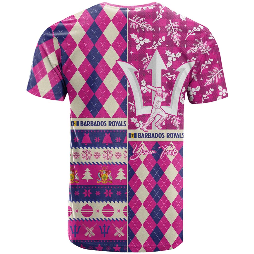 Personalized Barbados Cricket Christmas T-Shirt Merry Xmas Royals Graphic Tee