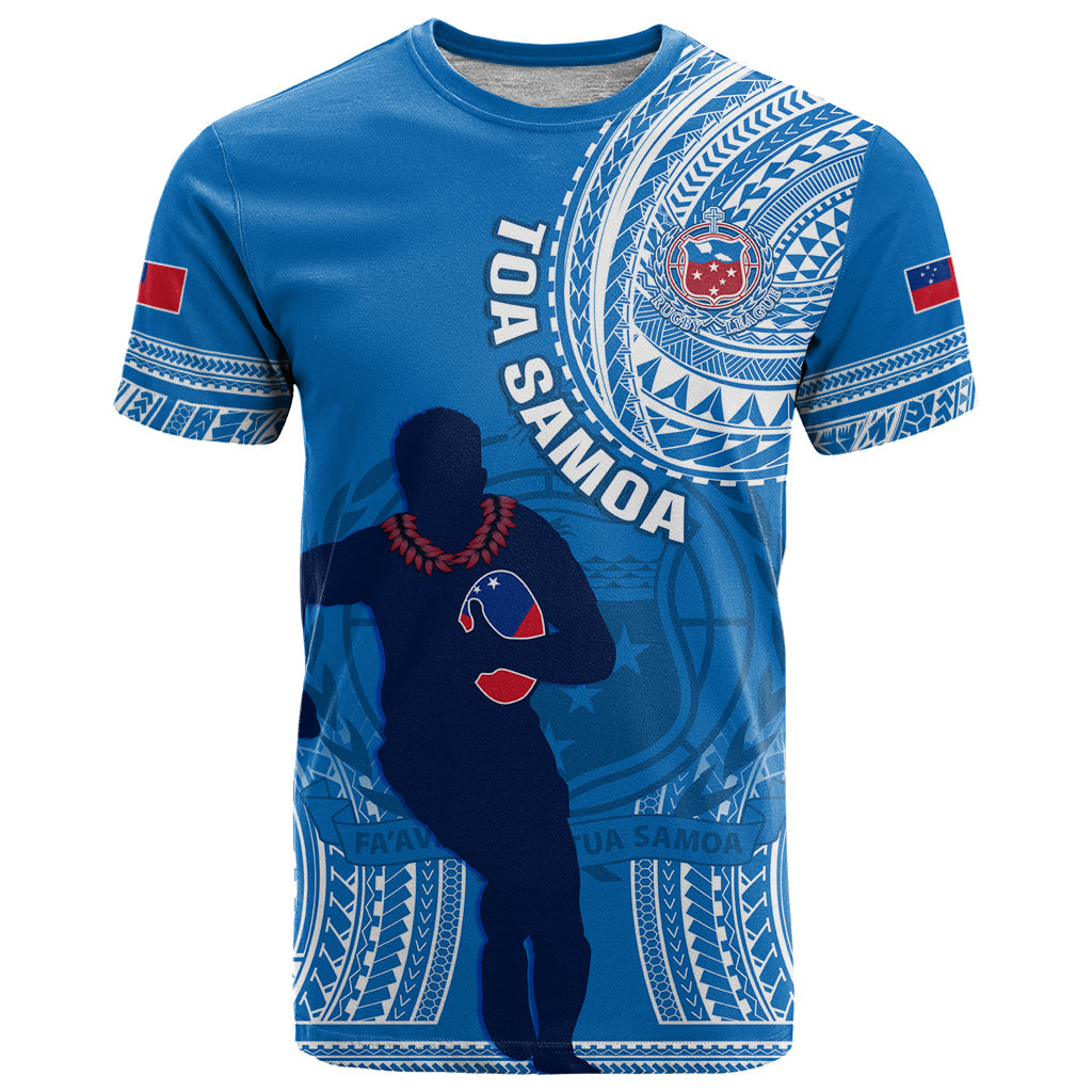 Custom Samoa Rugby T-Shirt Pacific Go Toa Samoa Graphic Tee