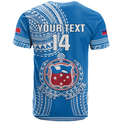 Custom Samoa Rugby T-Shirt Pacific Go Toa Samoa Graphic Tee