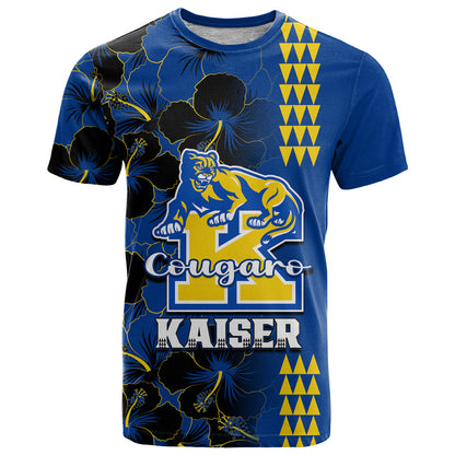 Hawaii Kaiser High School T-Shirt Kakau Mix Hibiscus Happy 52nd Anniversary Graphic Tee