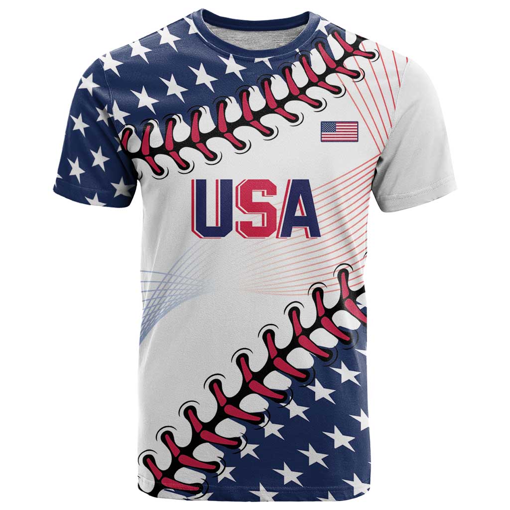 Custom Baseball 2024 USA T-Shirt Go United States Graphic Tee