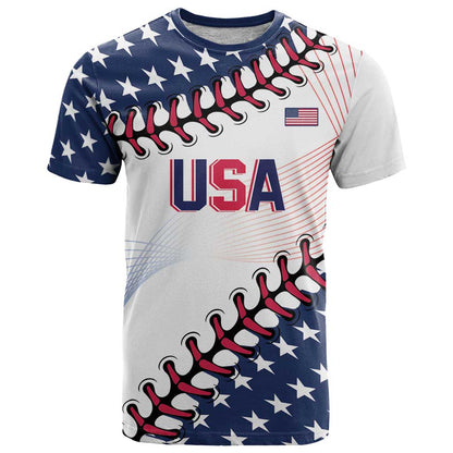 Custom Baseball 2024 USA T-Shirt Go United States Graphic Tee