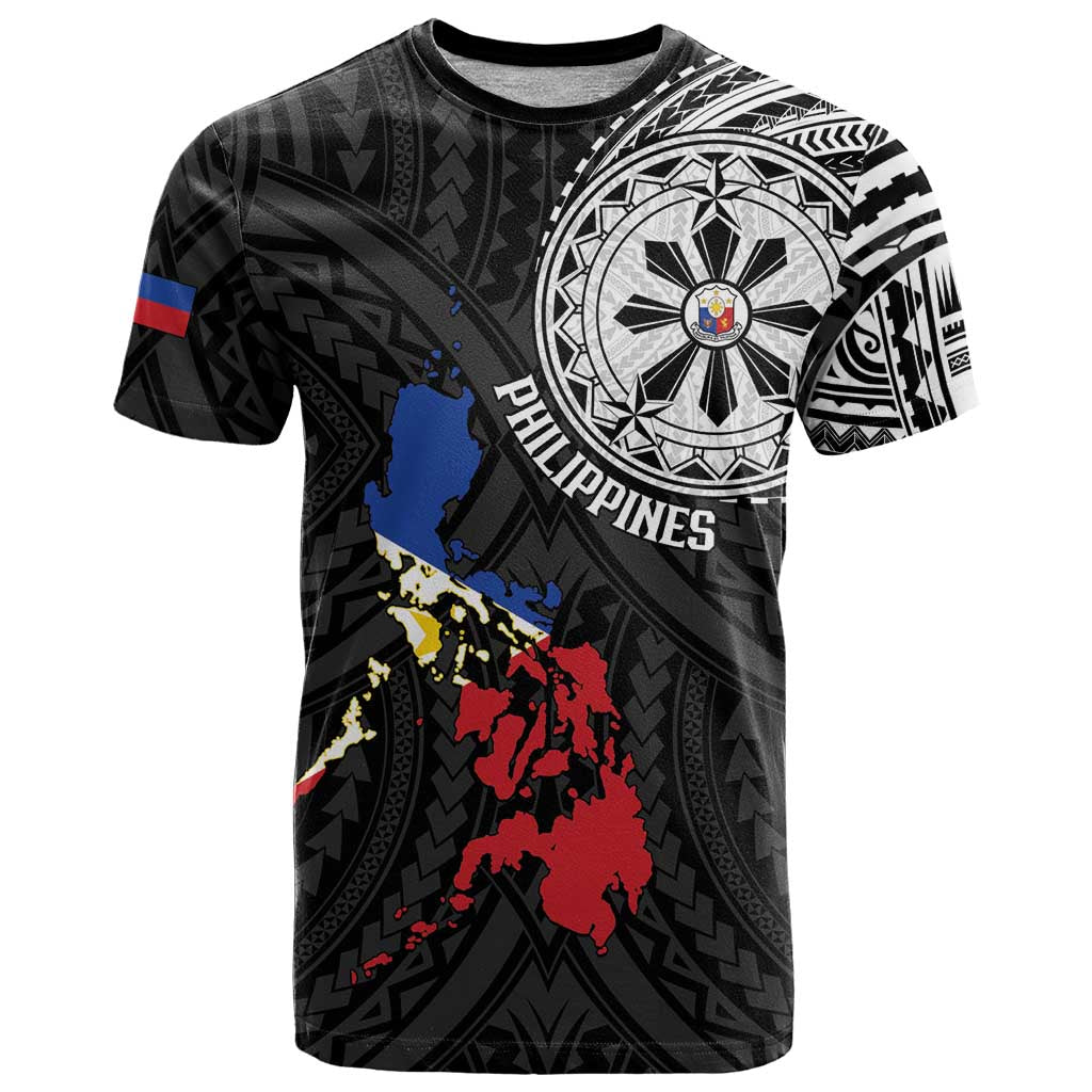 Philippines Strong T-Shirt Filipino Map Polynesian Tattoo Graphic Tee