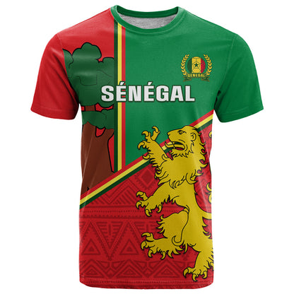 Senegal Football T-Shirt 2024 Go Champions Lions De La Teranga Graphic Tee