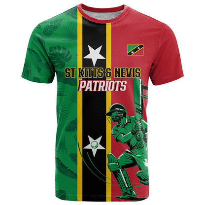 Custom Saint Kitts and Nevis Cricket T-Shirt Go Champions Patriots Graphic Tee