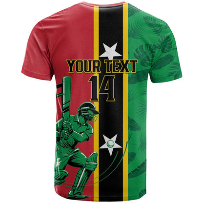Custom Saint Kitts and Nevis Cricket T-Shirt Go Champions Patriots Graphic Tee