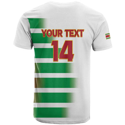 Custom Suriname Football T-Shirt 2025 Go Natio White Color Graphic Tee