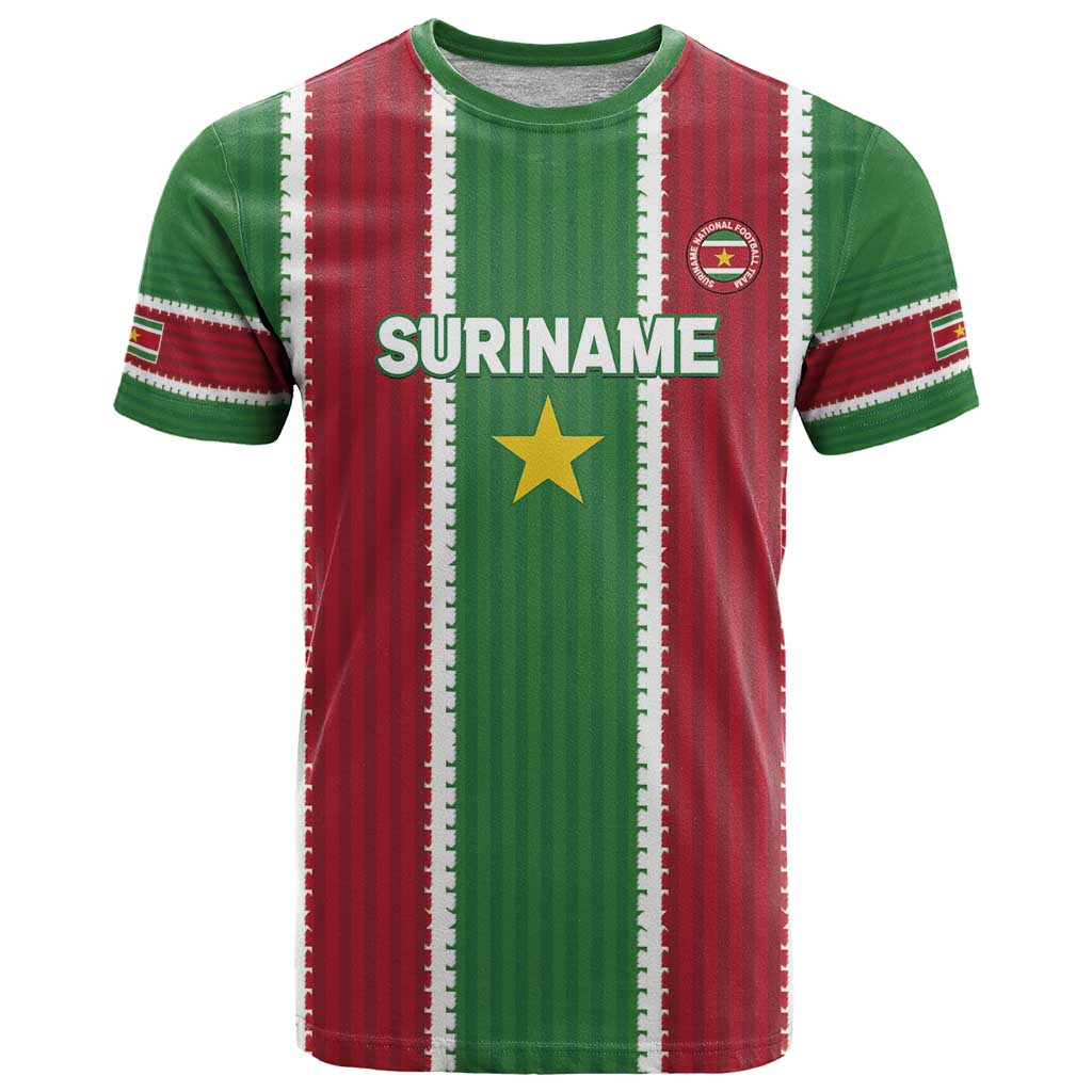 Custom Suriname Football T-Shirt 2025 Go Natio Flag Color Graphic Tee