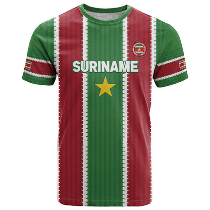 Custom Suriname Football T-Shirt 2025 Go Natio Flag Color Graphic Tee