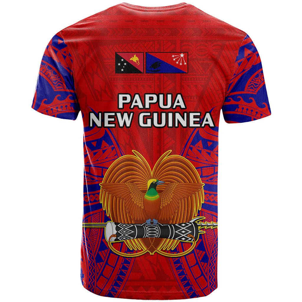 Papua New Guinea T-Shirt Central Province Mix Coat Of Arms Polynesian Art Graphic Tee