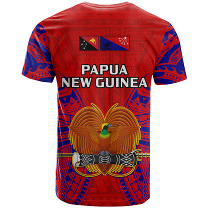 Papua New Guinea T-Shirt Central Province Mix Coat Of Arms Polynesian Art Graphic Tee