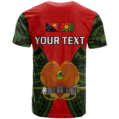 Custom Papua New Guinea T-Shirt Eastern Highlands Province Mix Coat Of Arms Polynesian Art Graphic Tee