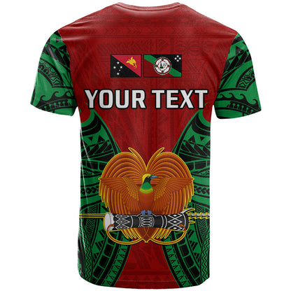 Custom Papua New Guinea T-Shirt East New Britain Province Mix Coat Of Arms Polynesian Art Graphic Tee