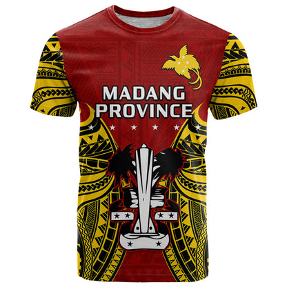 Papua New Guinea T-Shirt Madang Province Mix Coat Of Arms Polynesian Art Graphic Tee