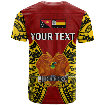 Custom Papua New Guinea T-Shirt Madang Province Mix Coat Of Arms Polynesian Art Graphic Tee