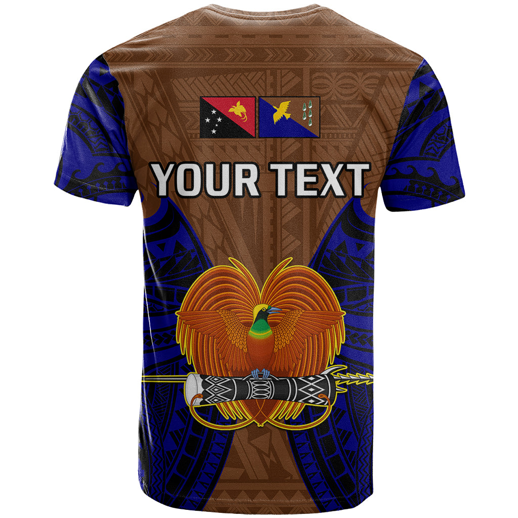 Custom Papua New Guinea T-Shirt Manus Province Mix Coat Of Arms Polynesian Art Graphic Tee