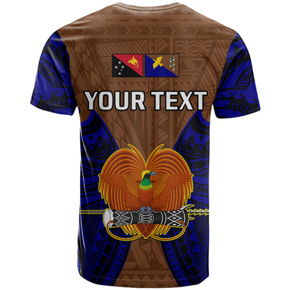 Custom Papua New Guinea T-Shirt Manus Province Mix Coat Of Arms Polynesian Art Graphic Tee