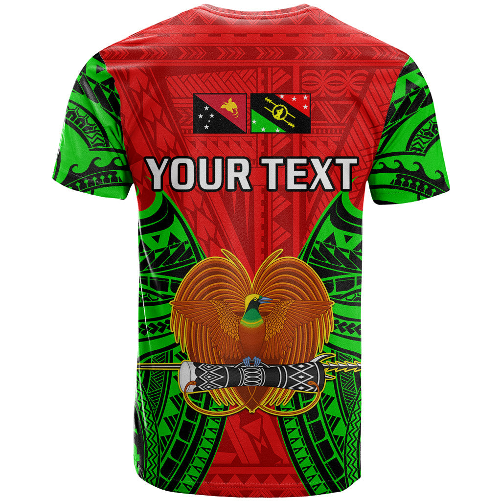 Custom Papua New Guinea T-Shirt Southern Highlands Province Mix Coat Of Arms Polynesian Art Graphic Tee