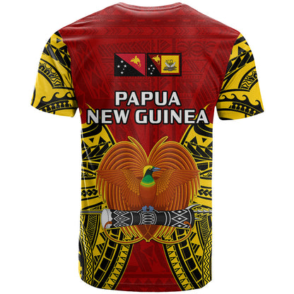 Papua New Guinea T-Shirt Western Province Mix Coat Of Arms Polynesian Art Graphic Tee
