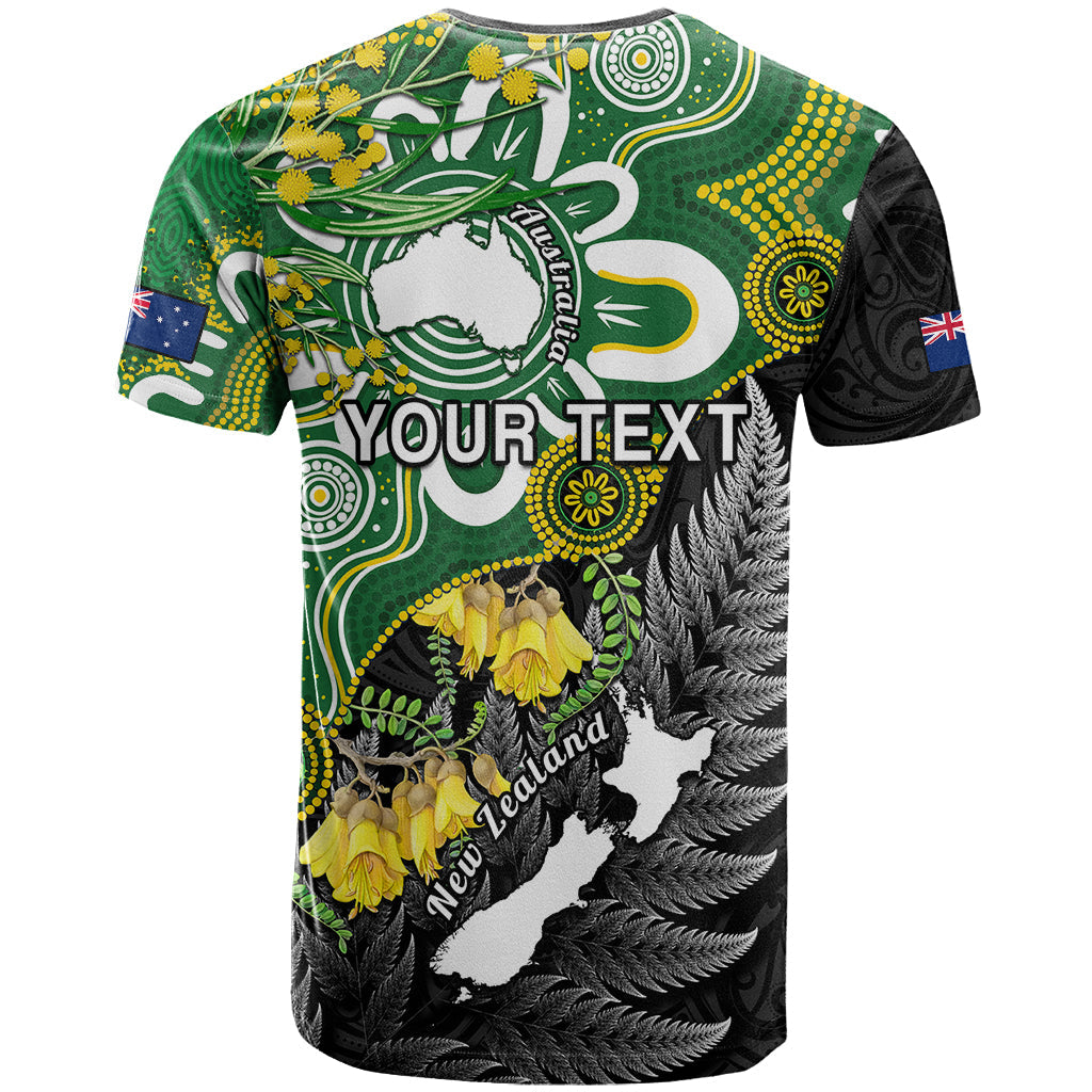 Personalised New Zealand And Australia T-Shirt Aboriginal Mix Aotearoa Maori Unique Style Graphic Tee