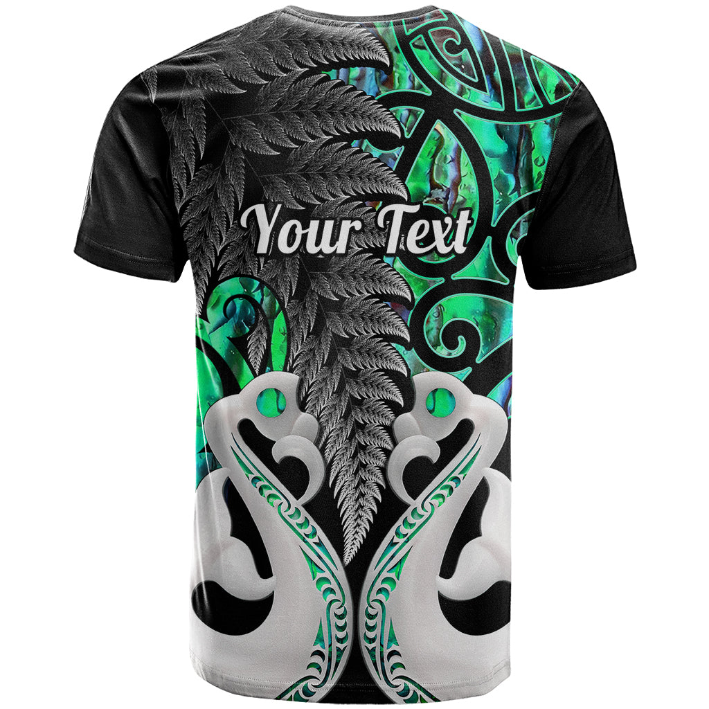 Personalised New Zealand T-Shirt Te Manaia Mangopare Maori And Fern Green Style Graphic Tee