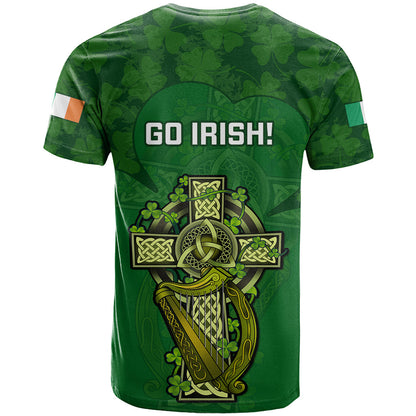 Ireland Rugby T-Shirt Word Cup Celtic Cross Go Champions Irish Graphic Tee