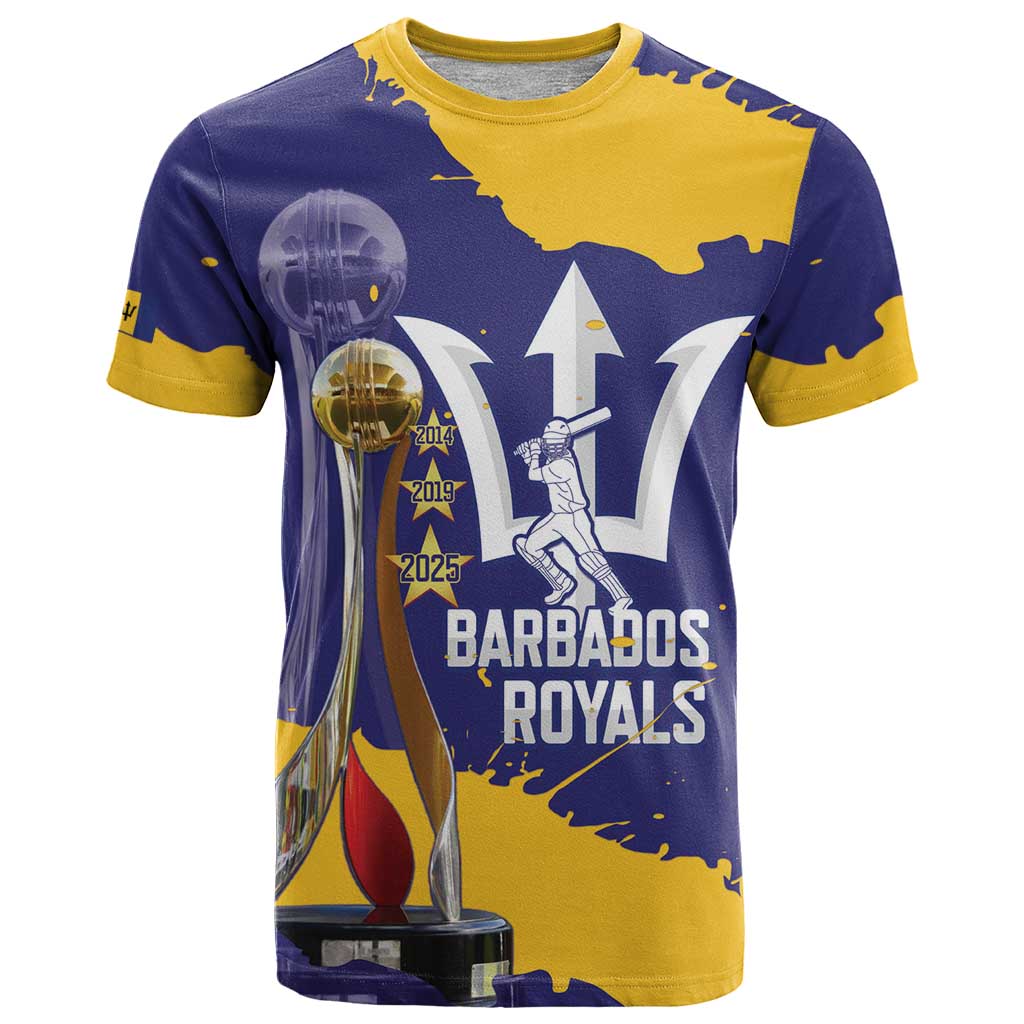 Barbados Royals Cricket Custom T-Shirt 3rd Champions Trophy Proud - Blue Graphic Tee