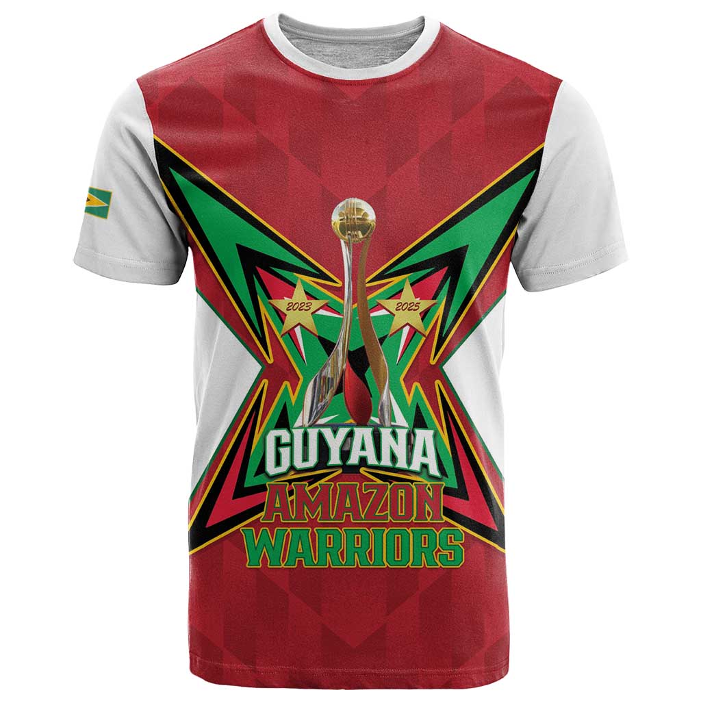 Amazon Warriors Guyana Cricket Custom T-Shirt 2025 2nd Champions Proud Graphic Tee